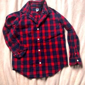 Janie and Jack plaid flannel shirt